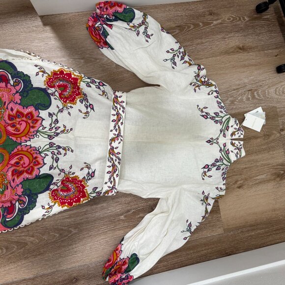 Zimmerman Lovestruck Resort Mini Linen Dress Sz 3 Brand New With Tags! - Picture 5 of 9